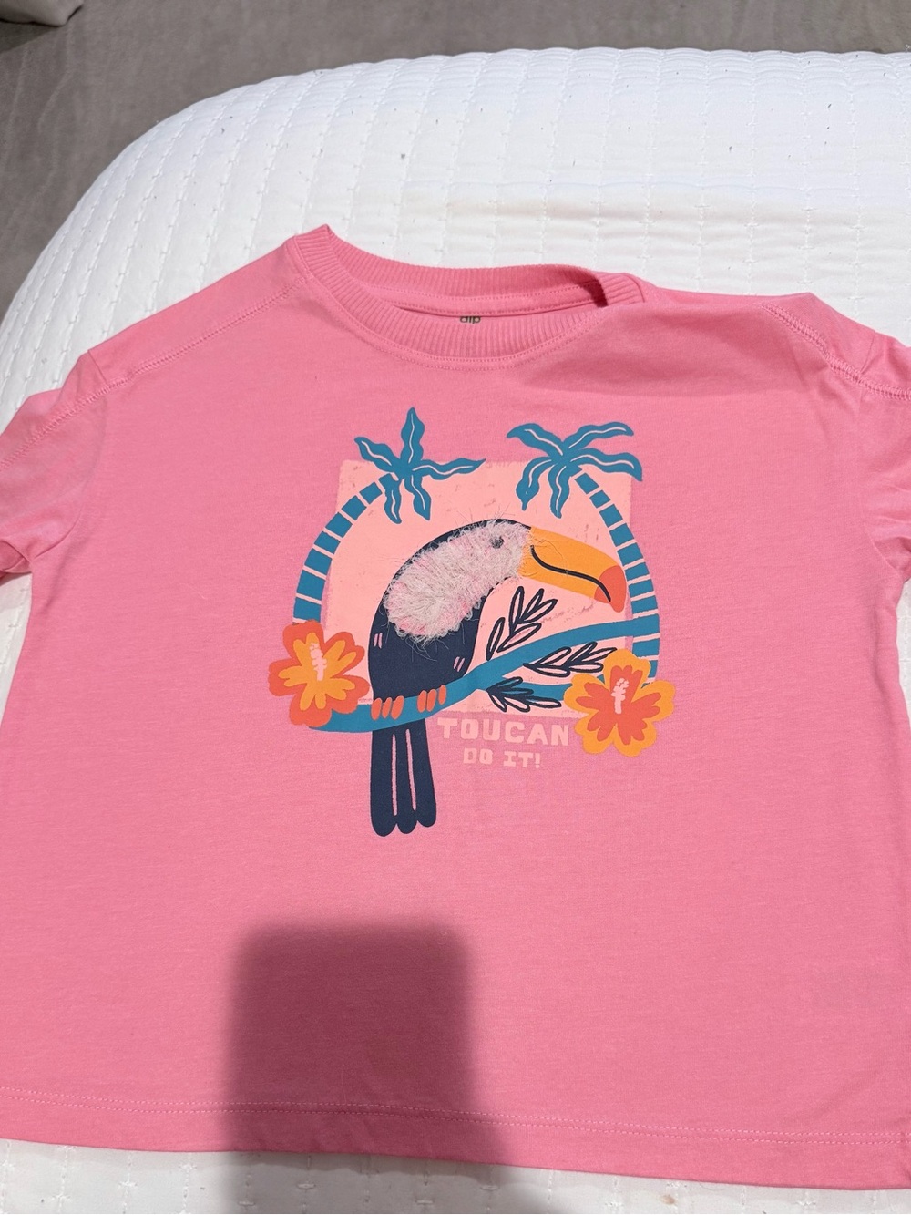 Dip Coral Toucan Graphic Tee Size 8